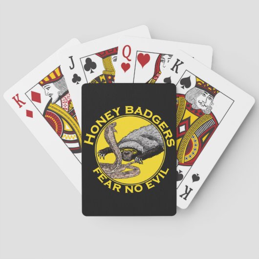 Jeu De Cartes Honey Badgers ne crains pas mal Jaune effrayant An (dos)