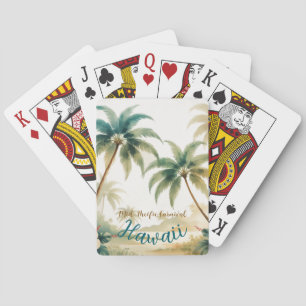 Jeu De Cartes Honolulu Voyage Hawaïen de style vintage
