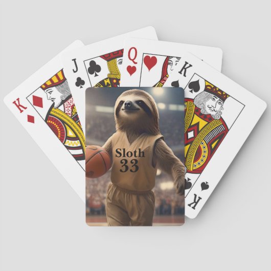 Jeu De Cartes Hoops and Hangs : Le Slam Dunking Sloth, (dos)