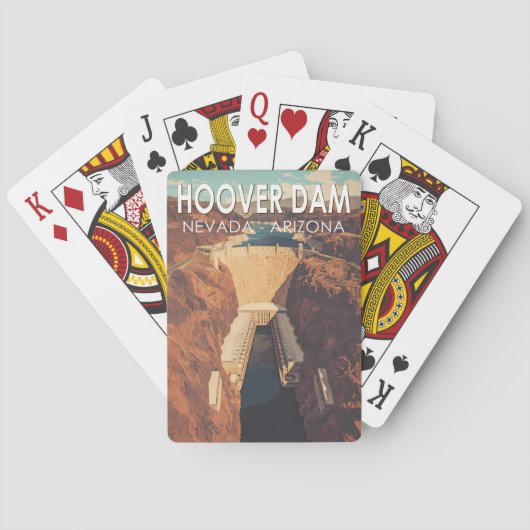 Jeu De Cartes Hoover Dam Travel Art Vintage (dos)