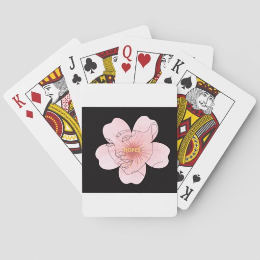 Jeu De Cartes HOPES! – portrait floral minimal (dos)