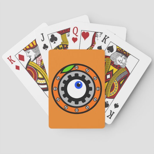Jeu De Cartes Horloge orange (dos)