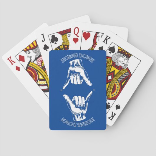Jeu De Cartes "HORNS DOWN" drôle (dos)