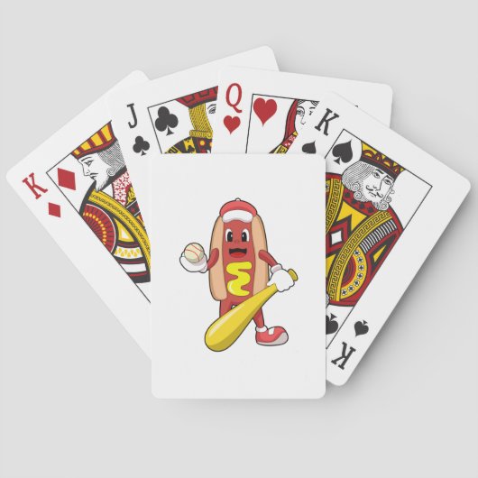 Jeu De Cartes Hot dog at baseball with baseball (dos)
