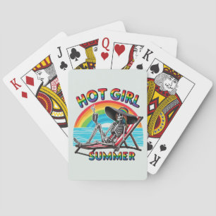 Jeu De Cartes Hot Girl Summer Skeleton Retro Beach Design