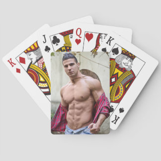 Jeu De Cartes Hot Guy Sexy Bare Poitrine Open Chemise Hunk Jouer