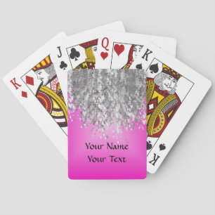 Jeu De Cartes Hot pink and faux glitter