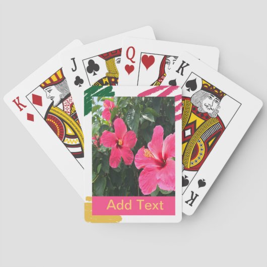 Jeu De Cartes Hot Pink Hibiscus (dos)