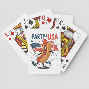 Jeu De Cartes Hotdog fête du 4 juillet feux d'artifice Jour de l