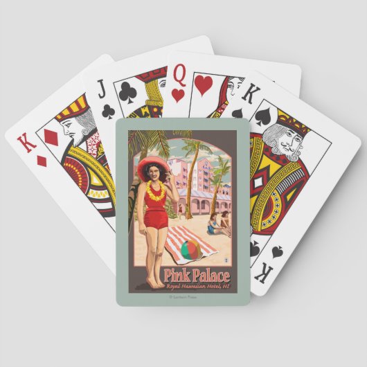 Jeu De Cartes Hôtel hawaïen royal en Hawaï (dos)