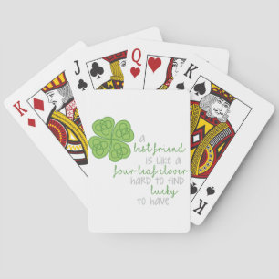 Jeu De Cartes Housse à quatre feuilles