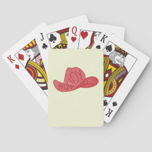 Jeu De Cartes Howdy Y'all Cowboy/Cowgirl Casquette Art rose