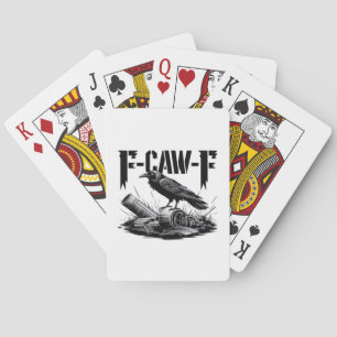 Jeu De Cartes Humour Drôle F Corbeau F Gothique Corbeau Esthétiq