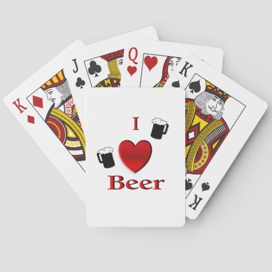 Jeu De Cartes I Heart Beer Design (dos)
