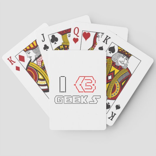 Jeu De Cartes I Heart Geek ASCII ART (dos)