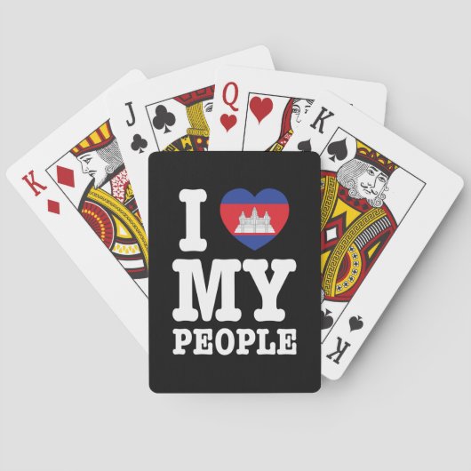 Jeu De Cartes I Heart (Love) My Khmer People (dos)