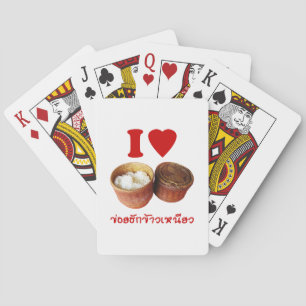 Jeu De Cartes I Heart [Love] Riz Sticky [Khao Niao] - Thai Isan