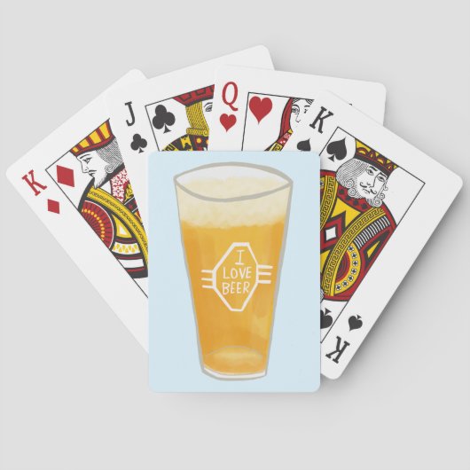 Jeu De Cartes I LOVE BEER Illustré (dos)