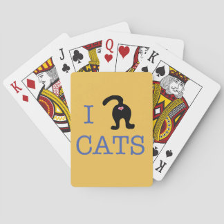 Jeu De Cartes I Love Cats Jouer aux cartes Butt mignon Humour