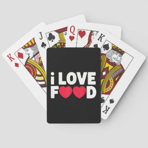 Jeu De Cartes I Love Food Funny Foodie Cadeau pour hommes