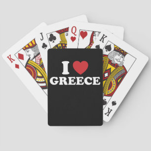 Jeu De Cartes I Love Grèce Heart Super Retro