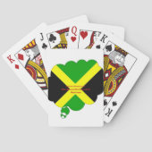 Jeu De Cartes I Love Jamaica Text on Flag Art Print (dos)