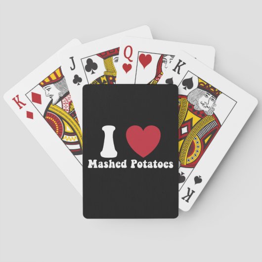 Jeu De Cartes I Love Mashed Potatoes Thanksgiving Diner Cadeau (dos)
