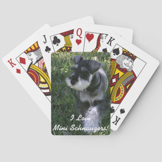 Jeu De Cartes I Love Mini Schnauzers Deck of Cards (dos)
