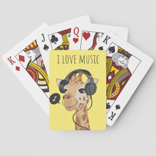 Jeu De Cartes I Love Music Giraffe (dos)