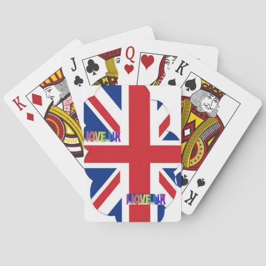 Jeu De Cartes I Love UK Art Print (dos)