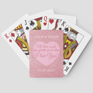 Jeu De Cartes "I LOVE YOU", carte à jouer