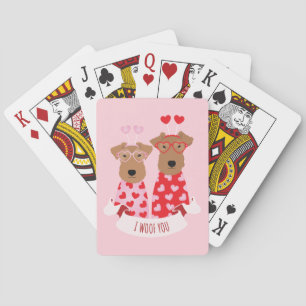 Jeu De Cartes i Woof You Valentine Wire Fox Terrier Chiens