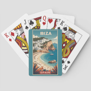 Jeu De Cartes Ibiza, Espagne Affiche de voyage