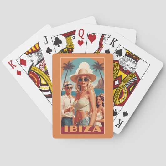 Jeu De Cartes Ibiza, Espagne Affiche de voyage (dos)