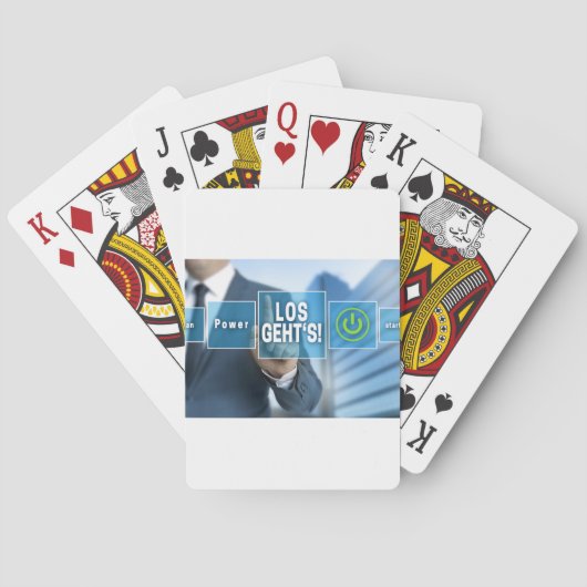 Jeu De Cartes Ici nous allons (allemand los gehts) concept d'écr (dos)