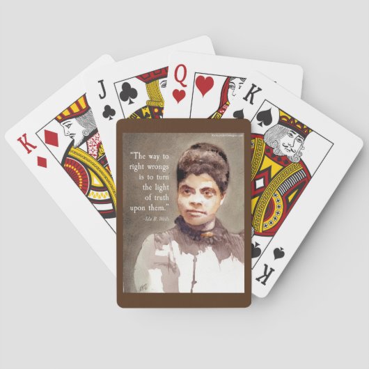 Jeu De Cartes Ida B Wells Et Citation "Vérité" (dos)