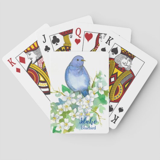 Jeu De Cartes Idaho Souvenir State Bird Mountain Bluebird (dos)