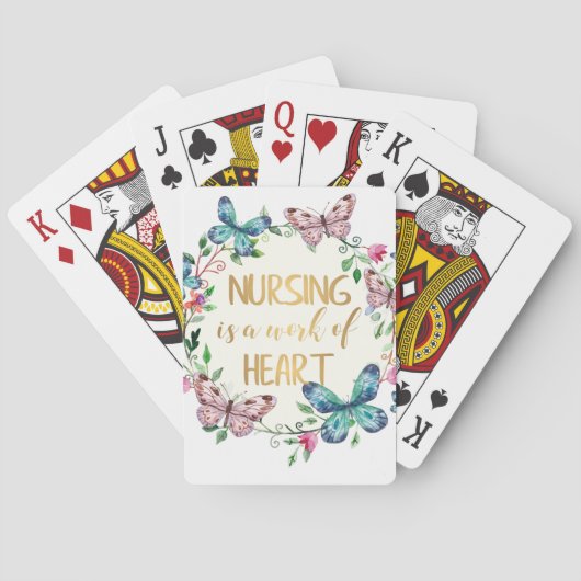 Jeu De Cartes Idée Cadeau Infirmière Appréciation Merci (dos)