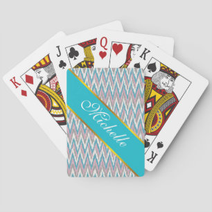 Jeu De Cartes iKat rose et bleu poussiéreux