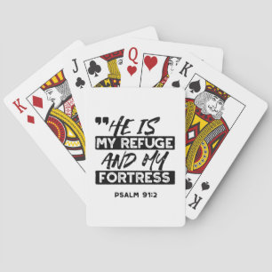 Jeu De Cartes Il est mon refuge et ma forteresse - Psaume 91:2 B