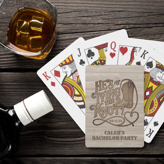 Jeu De Cartes Il noue le noeud Rustique Cowboy Bachelor Party