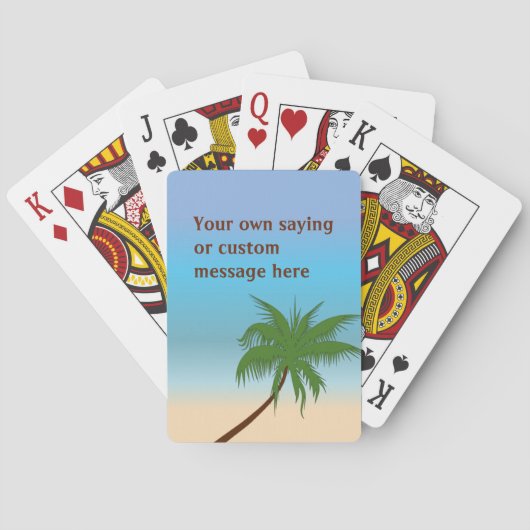 Jeu De Cartes Île Palm personnalisé (dos)