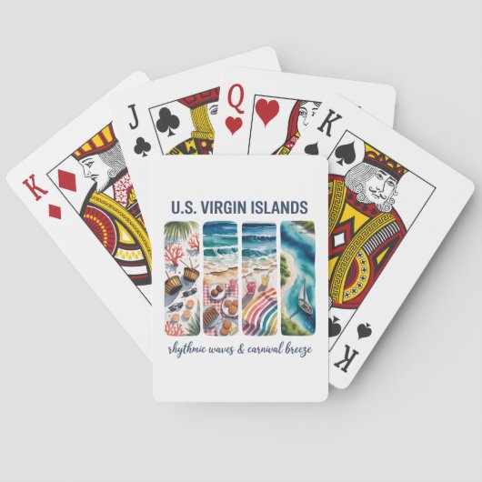 Jeu De Cartes Îles Vierges américaines - Vagues rythmiques et ca (dos)