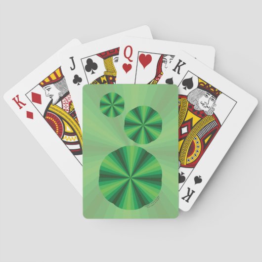 Jeu De Cartes Illusion optique Green Classic Playing Cartes (dos)
