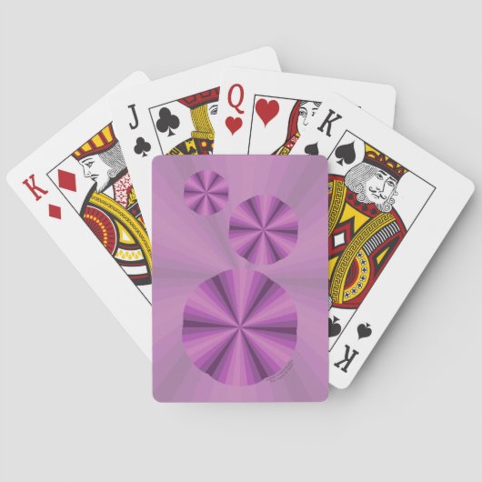 Jeu De Cartes Illusion Optique Purple Classic Playing Cartes (dos)
