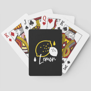 Jeu De Cartes Illustration Abstraite au citron - Art des agrumes