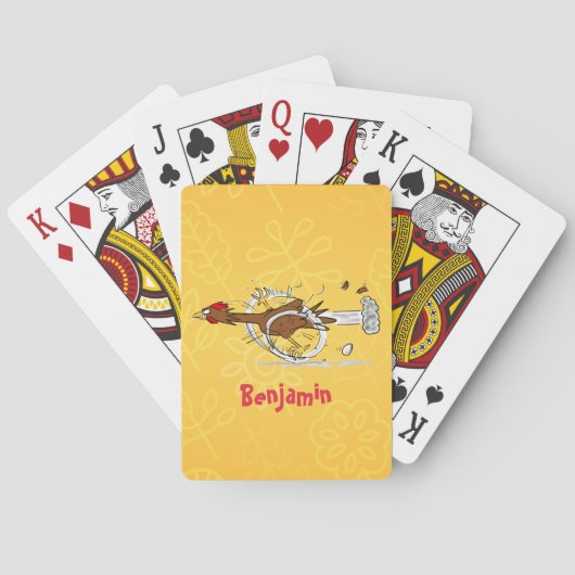 Jeu De Cartes Illustration amusante de poulet cool (dos)