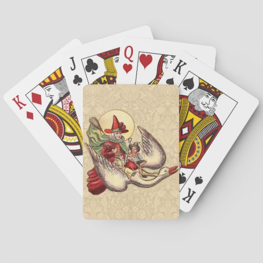 Jeu De Cartes Illustration Antique de l'Enfant de Mère l'Oye (dos)