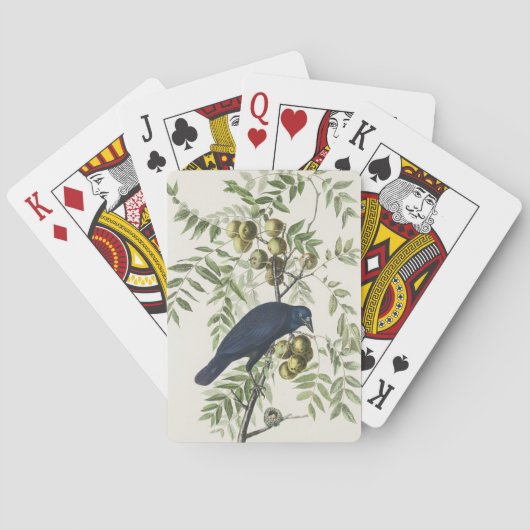 Jeu De Cartes Illustration Audubon Black Crow American Bird (dos)