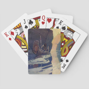 Jeu De Cartes Illustration d'art de N. C. Wyeth de pagaie de can